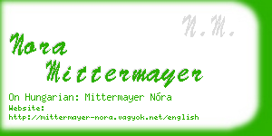 nora mittermayer business card